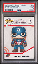 2023 UPPER DECK FUNKO POP MARVEL  CAPTAIN AMERICA  #12  PSA 9 (Online Order Only)