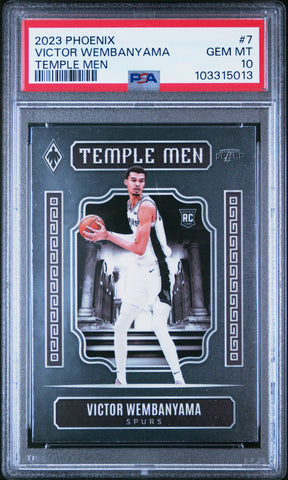 Graded 2023 Panini Phoenix Victor Wembanyama #7 Temple Men Rookie RC Basketball Card PSA 10 Gem Mint (ONLINE ORDER ONLY)