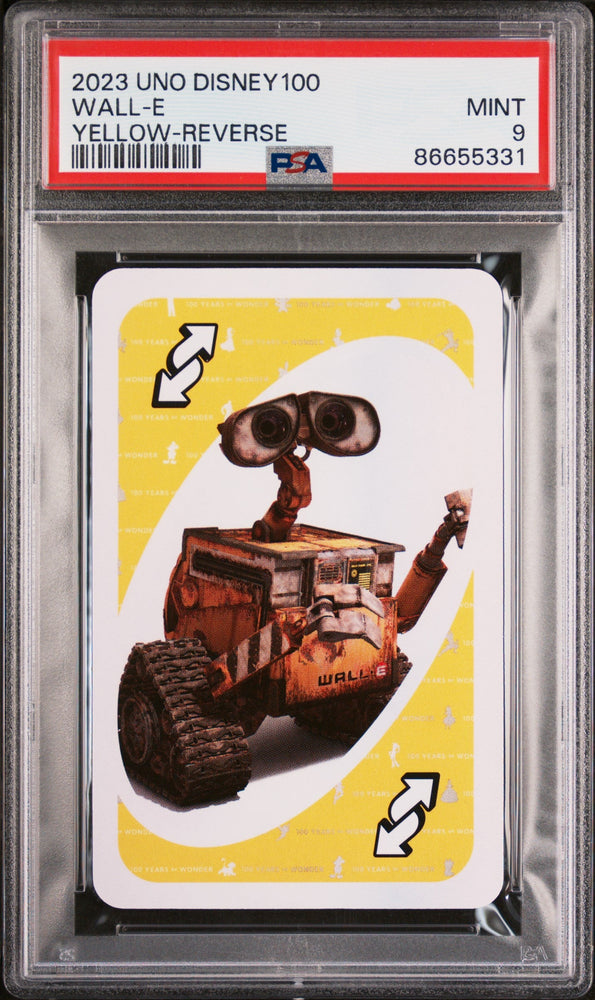 2023 UNO DISNEY 100 WALL E YELLOW REVERSE PSA 9 (Online Order Only)