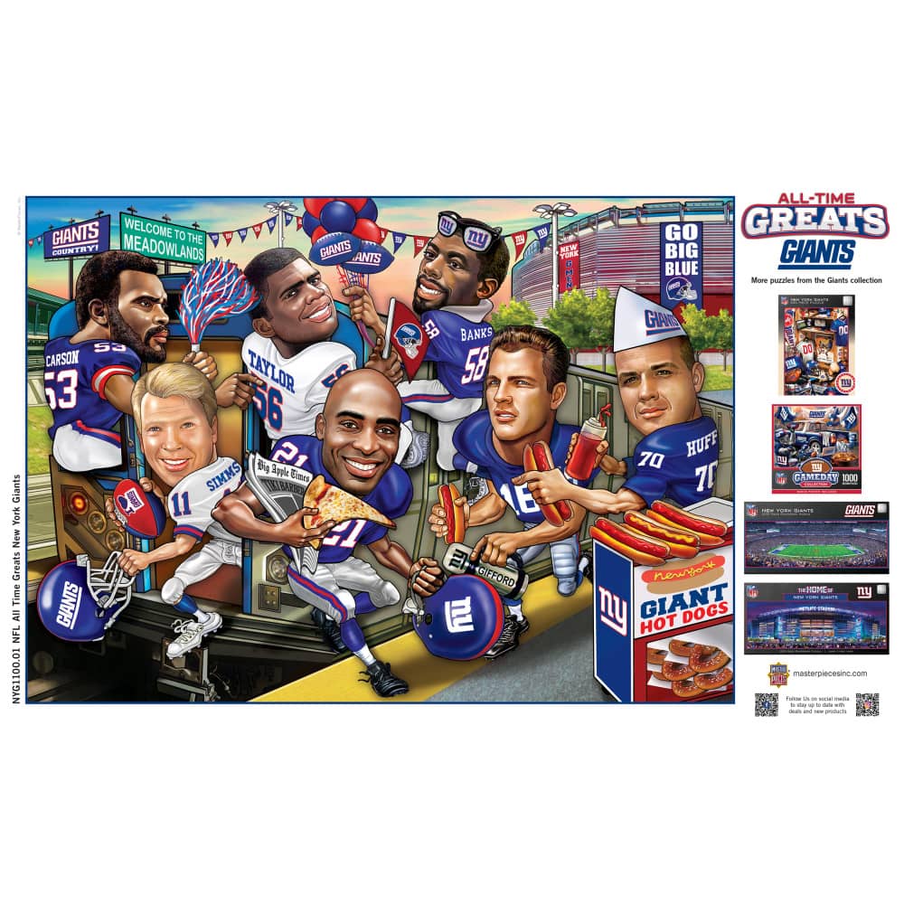 New York Giants - All-Time Greats 500 Piece Jigsaw Puzzle