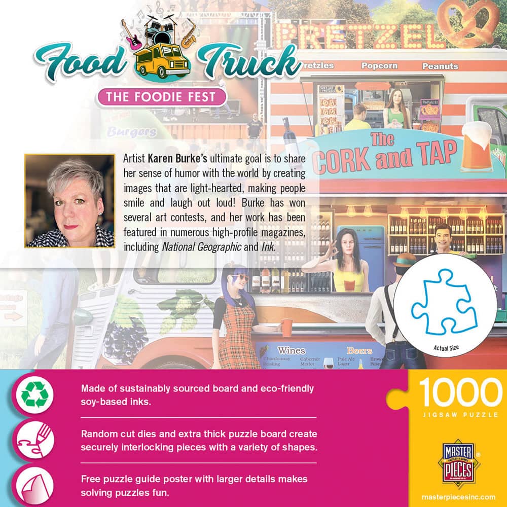 Food Truck Roundup - The Foodie Fest 1000 Piece Jigsaw Puzzle (ONLINE ORDER ONLY)