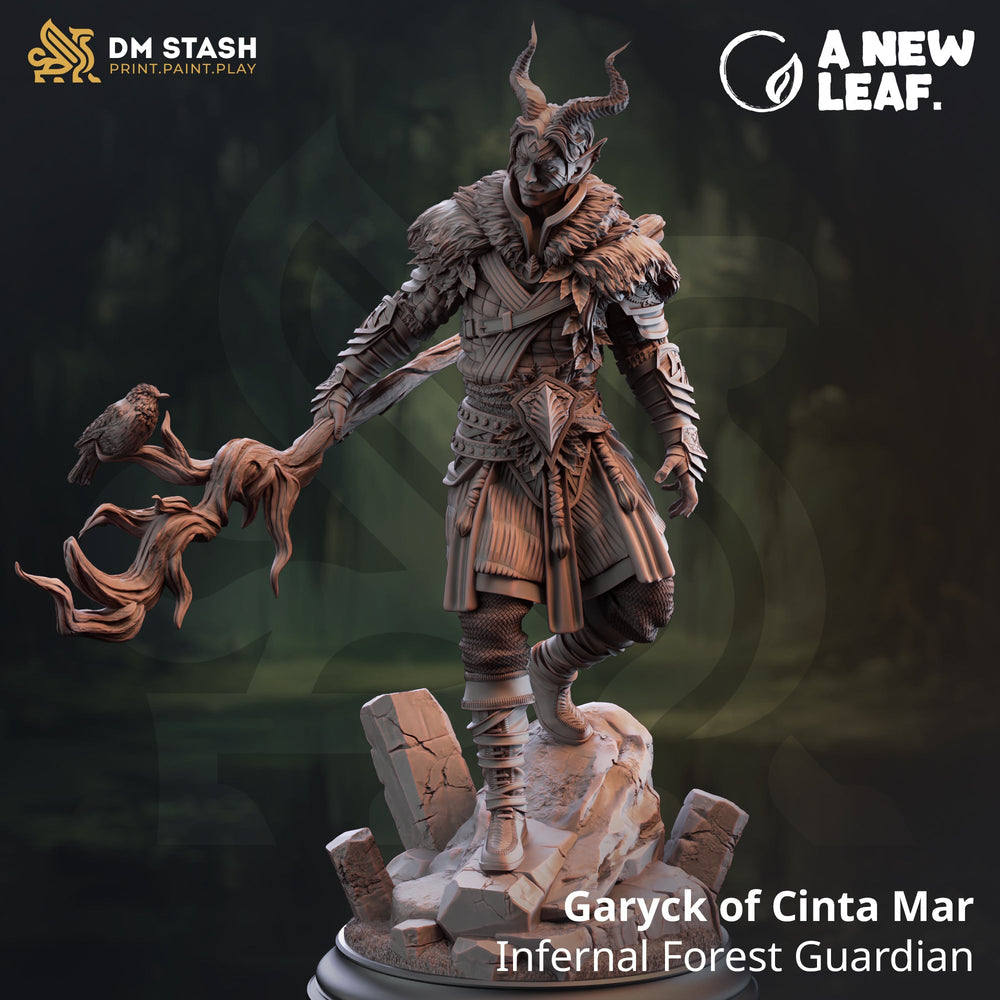 Garyck of Cinta Mar, Infernal Forest Guardian (Male Tiefling Druid) (Online Order Only)