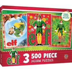 Elf - 500 Piece Jigsaw Puzzles 3 Pack (ONLINE ORDER ONLY)