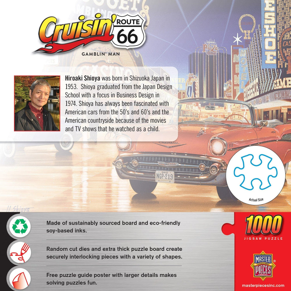 Cruisin' Route 66 - Gamblin' Man 1000 Piece Jigsaw Puzzle (ONLINE ORDER ONLY)