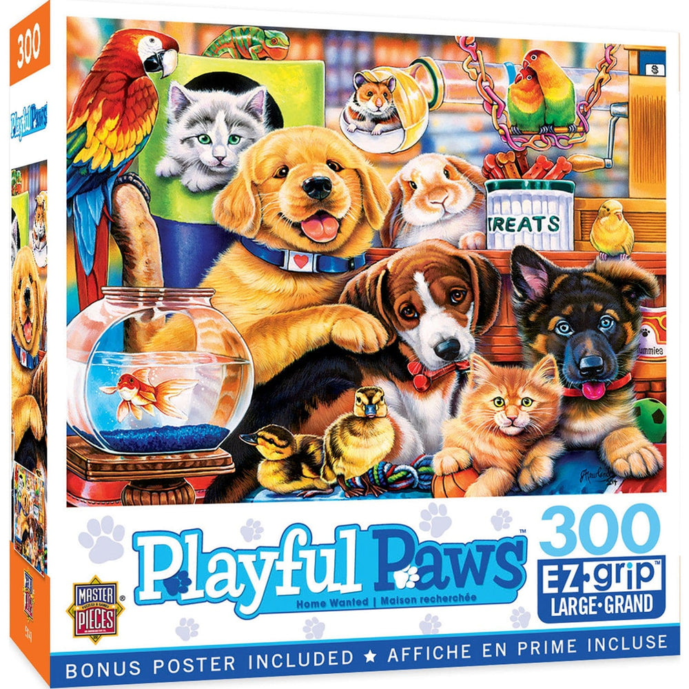 Playful Paws - Home Wanted 300 Piece EZ Grip Jigsaw Puzzle (ONLINE ORDER ONLY)