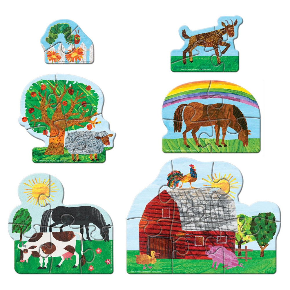 Eric Carle - Farm Life 6-Pack Mini Shaped Jigsaw Puzzles (ONLINE ORDER ONLY)