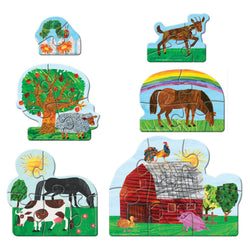 Eric Carle - Farm Life 6-Pack Mini Shaped Jigsaw Puzzles (ONLINE ORDER ONLY)