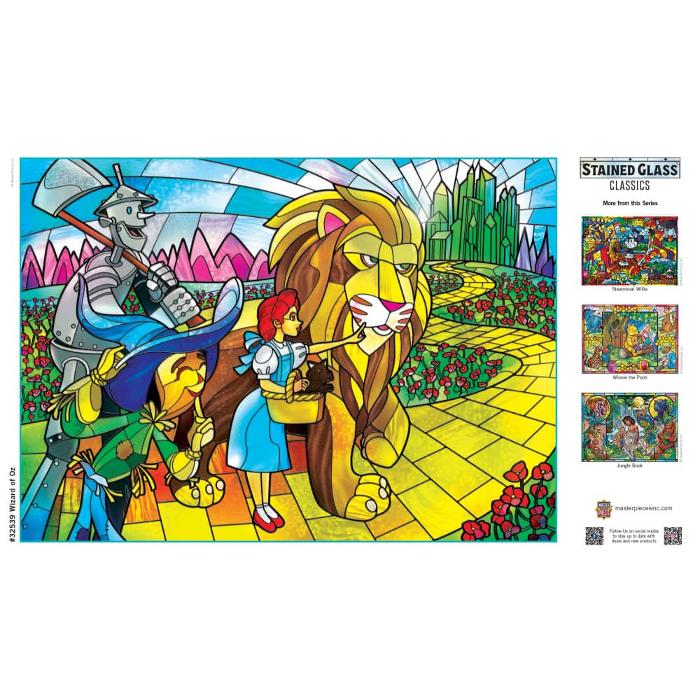 Stained Glass - Wizard of Oz 500 Piece Jigsaw Puzzle