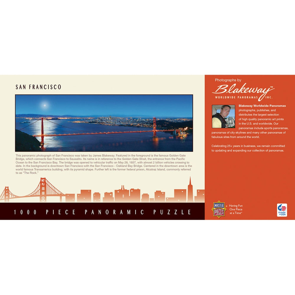 San Francisco, California 1000 Piece Panoramic Jigsaw Puzzle (ONLINE ORDER ONLY)