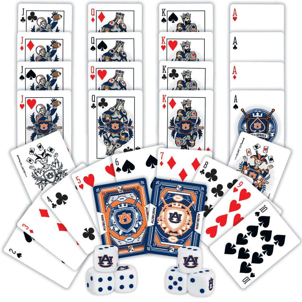 Auburn Tigers - 2-Pack Playing Cards & Dice Set (ONLINE ORDER ONLY)