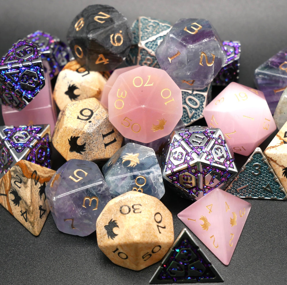 Mystery Hoard - 13 Dice Set Bundle + 1 RPG Accessory