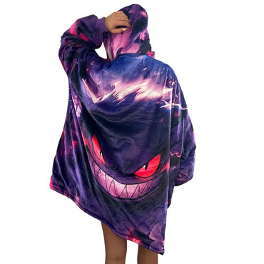 Gengar Wearable Blanket Hoodie for Kids & Adults (ONLINE ORDER ONLY)