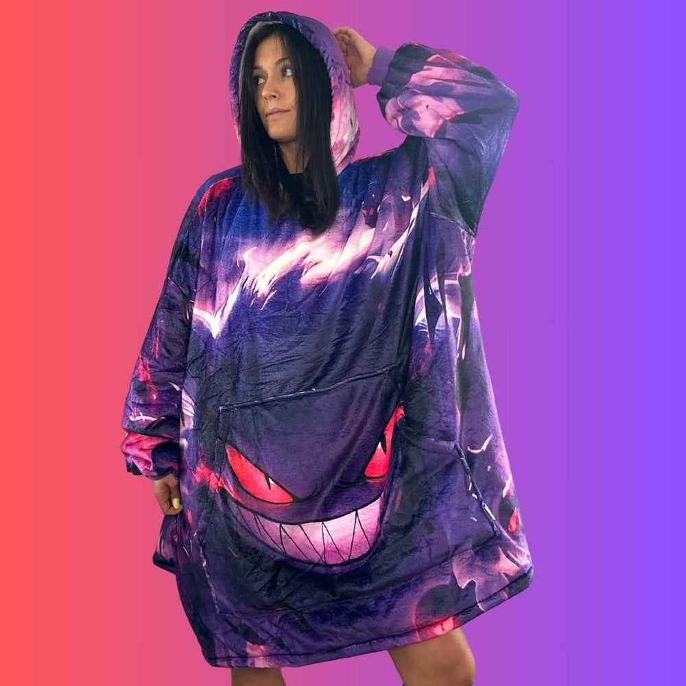 Gengar Wearable Blanket Hoodie for Kids & Adults (ONLINE ORDER ONLY)