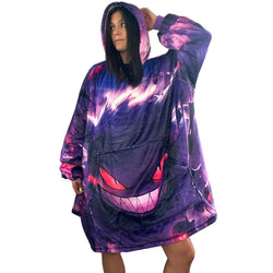 Gengar Wearable Blanket Hoodie for Kids & Adults (ONLINE ORDER ONLY)