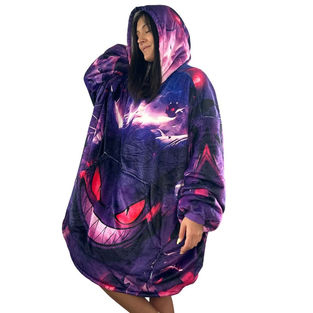 Gengar Wearable Blanket Hoodie for Kids & Adults (ONLINE ORDER ONLY)