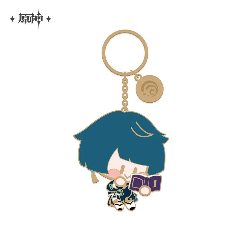 Genshin Impact Chibi Character Metal Pendant