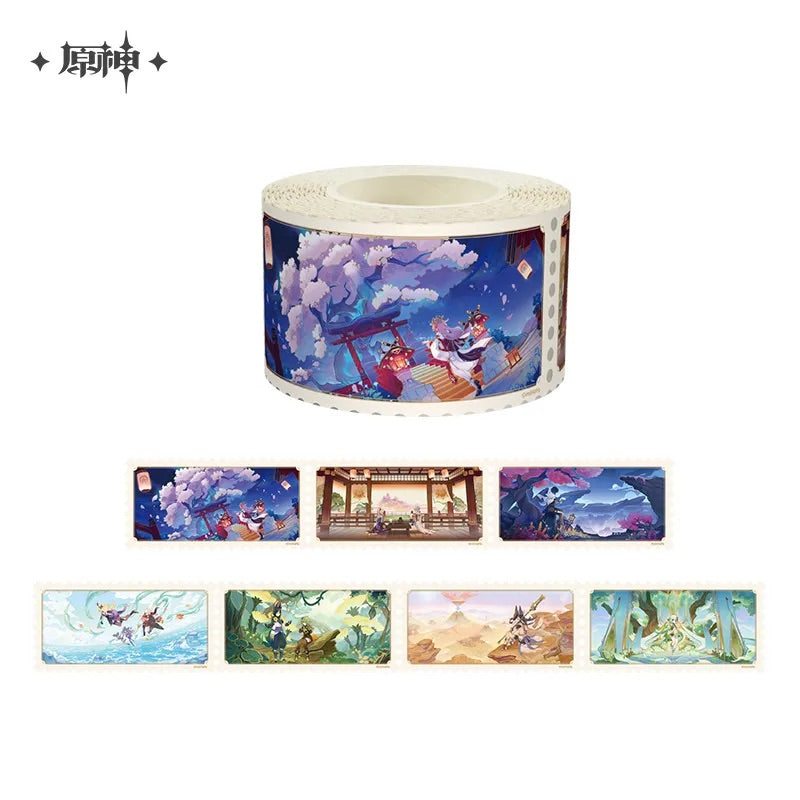 Genshin Impact Floating World Under the Moonlight Series Washi Tape (ONLINE ORDER ONLY)