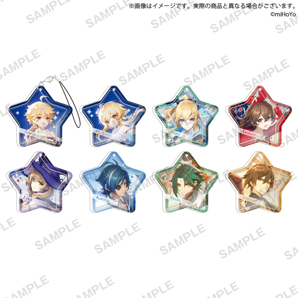 Genshin Impact Jewel Acrylic Strap Full set Bushiroad Creative Capsule Toy Gashapon (ONLINE ORDER ONLY)