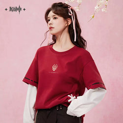 Yae Miko Impression Series Patchwork Long-Sleeved T-shirt (ONLINE ORDER ONLY)