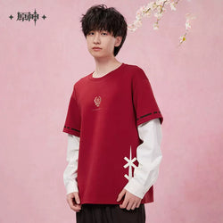 Yae Miko Impression Series Patchwork Long-Sleeved T-shirt (ONLINE ORDER ONLY)