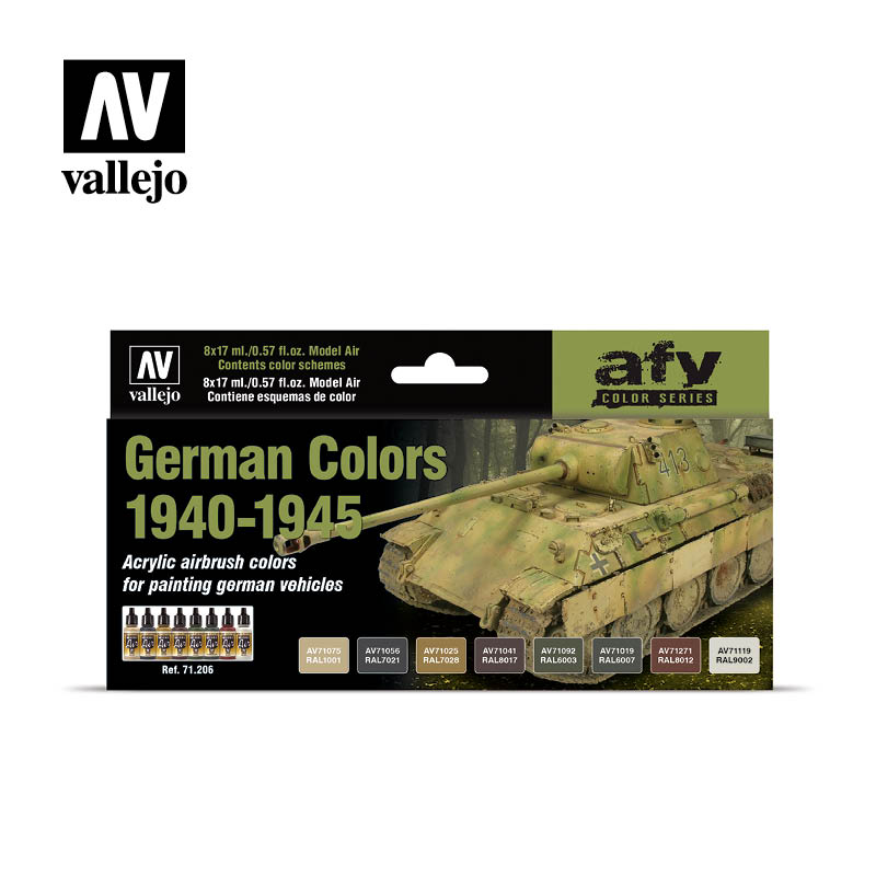 Model Air Set: German Colors 1940-1945 (8 -17ml bottles) (ONLINE ORDER ONLY)
