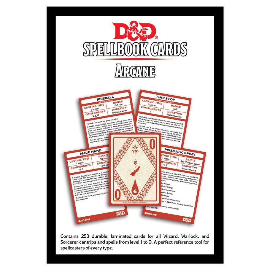 D&D Spellbook Cards: Arcane Deck (ONLINE ORDER ONLY)