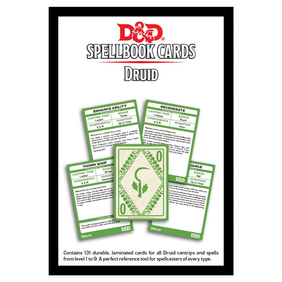 D&D Spellbook Cards: Druid Deck (ONLINE ORDER ONLY)