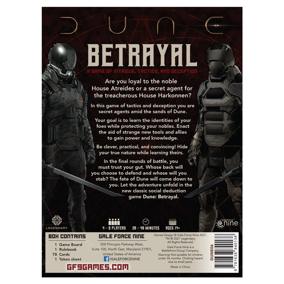 Dune: Betrayal (ONLINE ORDER ONLY)