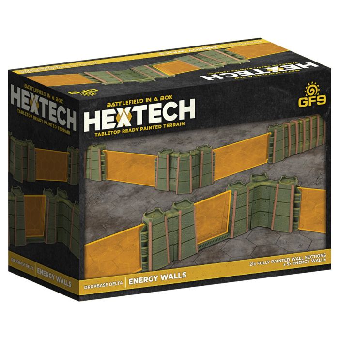 Battlefield in a Box: HexTech - Dropbase Delta Energy Walls (ONLINE ORDER ONLY)
