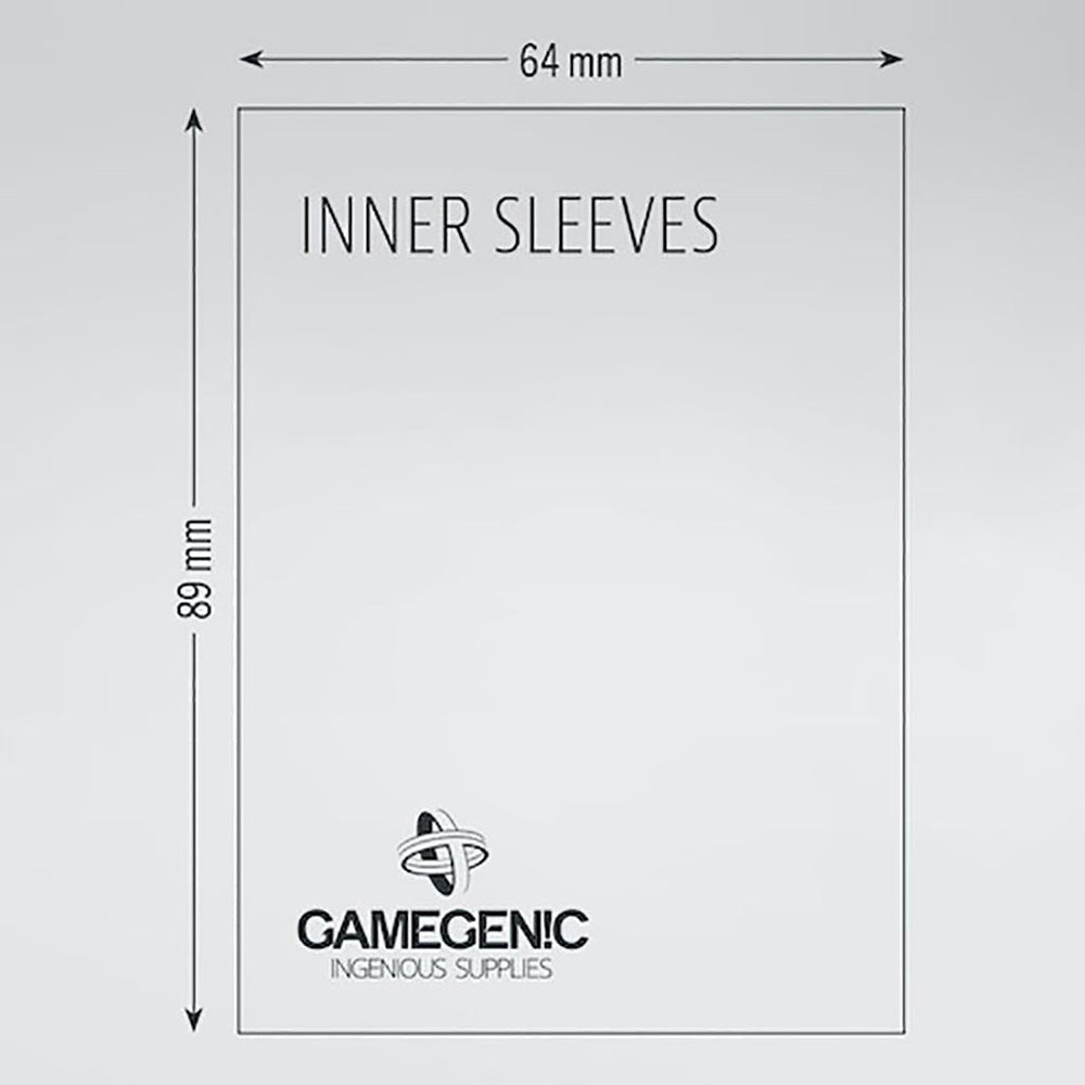 Gamegenic Inner Sleeves (64 x 89 mm, 100 pack) (ONLINE ORDER ONLY)