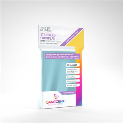 Gamegenic Prime Sleeves: Standard European (62 x 94 mm) (ONLINE ORDER ONLY)