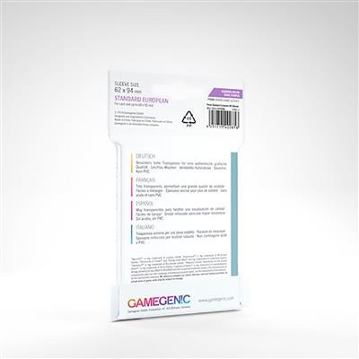 Gamegenic Prime Sleeves: Standard European (62 x 94 mm) (ONLINE ORDER ONLY)