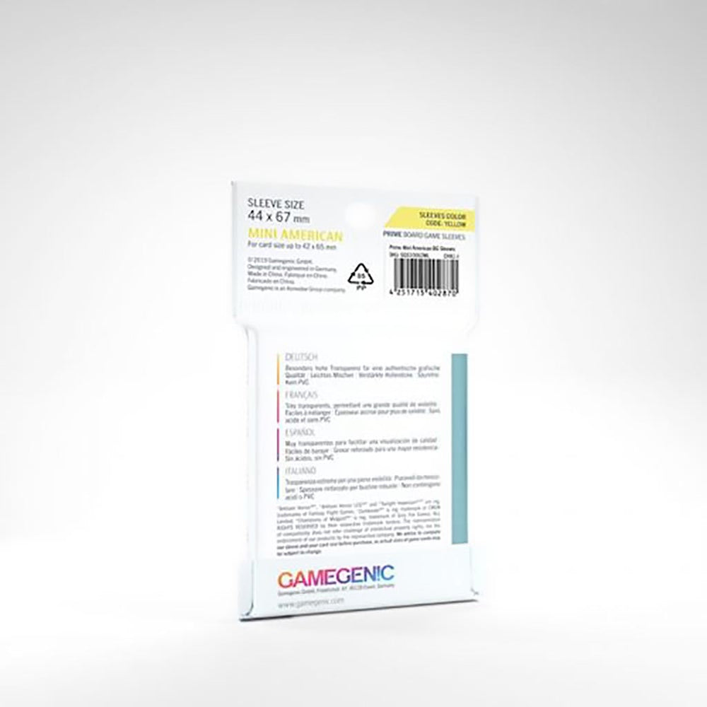 Gamegenic Prime Sleeves: Mini-American (44 x 67 mm) (ONLINE ORDER ONLY)