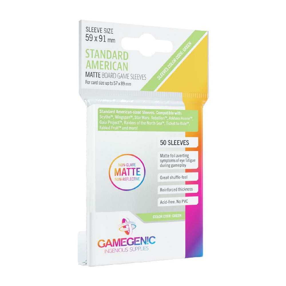 Gamegenic MATTE Sleeves: Standard American (51mm x 91mm) (ONLINE ORDER ONLY)
