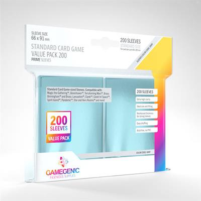 Gamegenic Value Pack Standard Card Game Sleeves (66 x 91 mm, 200 pack) (ONLINE ORDER ONLY)