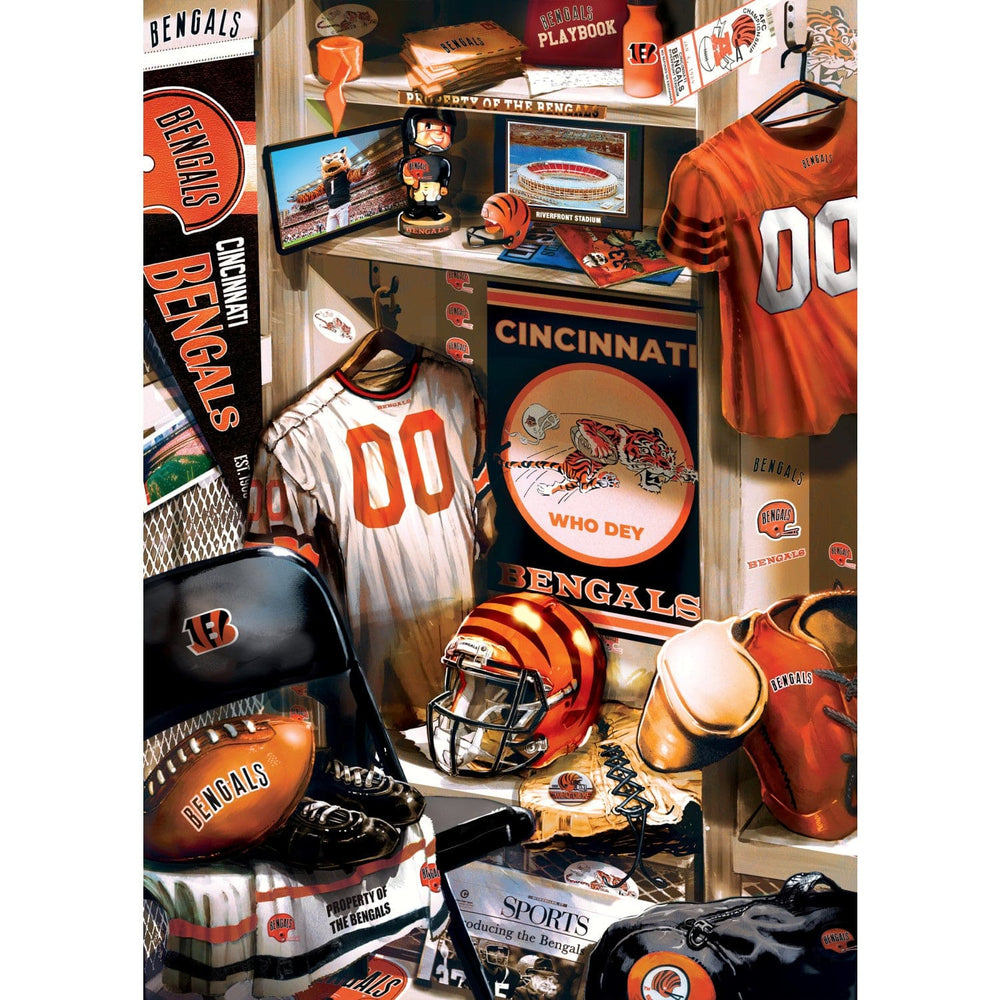 Cincinnati Bengals - Locker Room 500 Piece Jigsaw Puzzle (ONLINE ORDER ONLY)