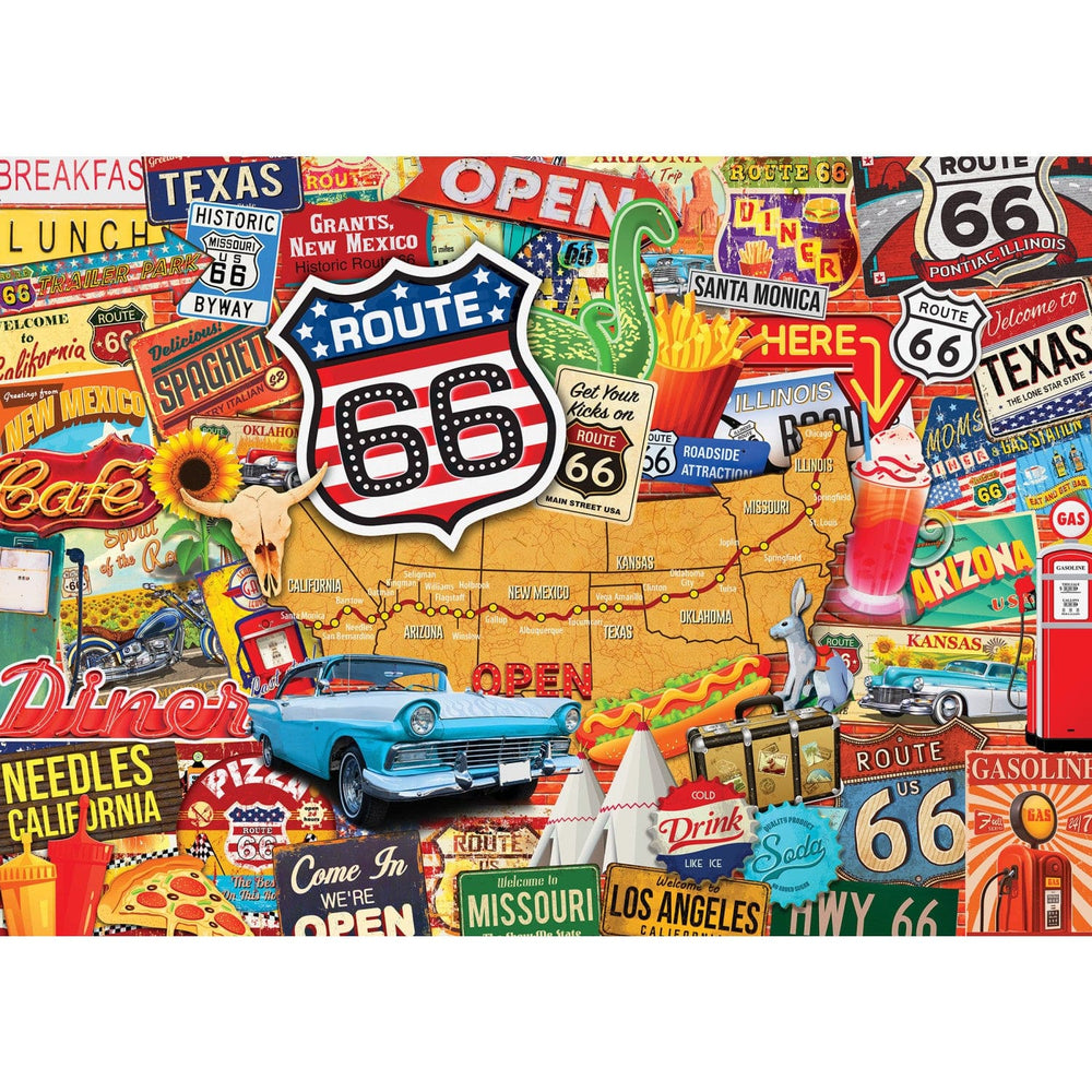 Greetings From Route 66 - 500 Piece Jigsaw Puzzle (ONLINE ORDER ONLY)