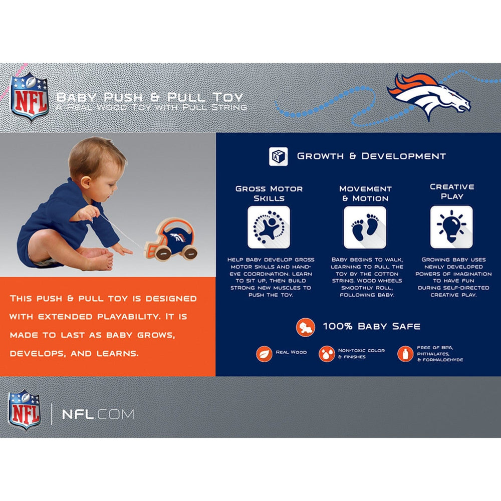 Denver Broncos - Push & Pull Baby Toy (ONLINE ORDER ONLY)