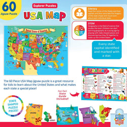 Explorer - USA Map 60 Piece Jigsaw Puzzle (ONLINE ORDER ONLY)