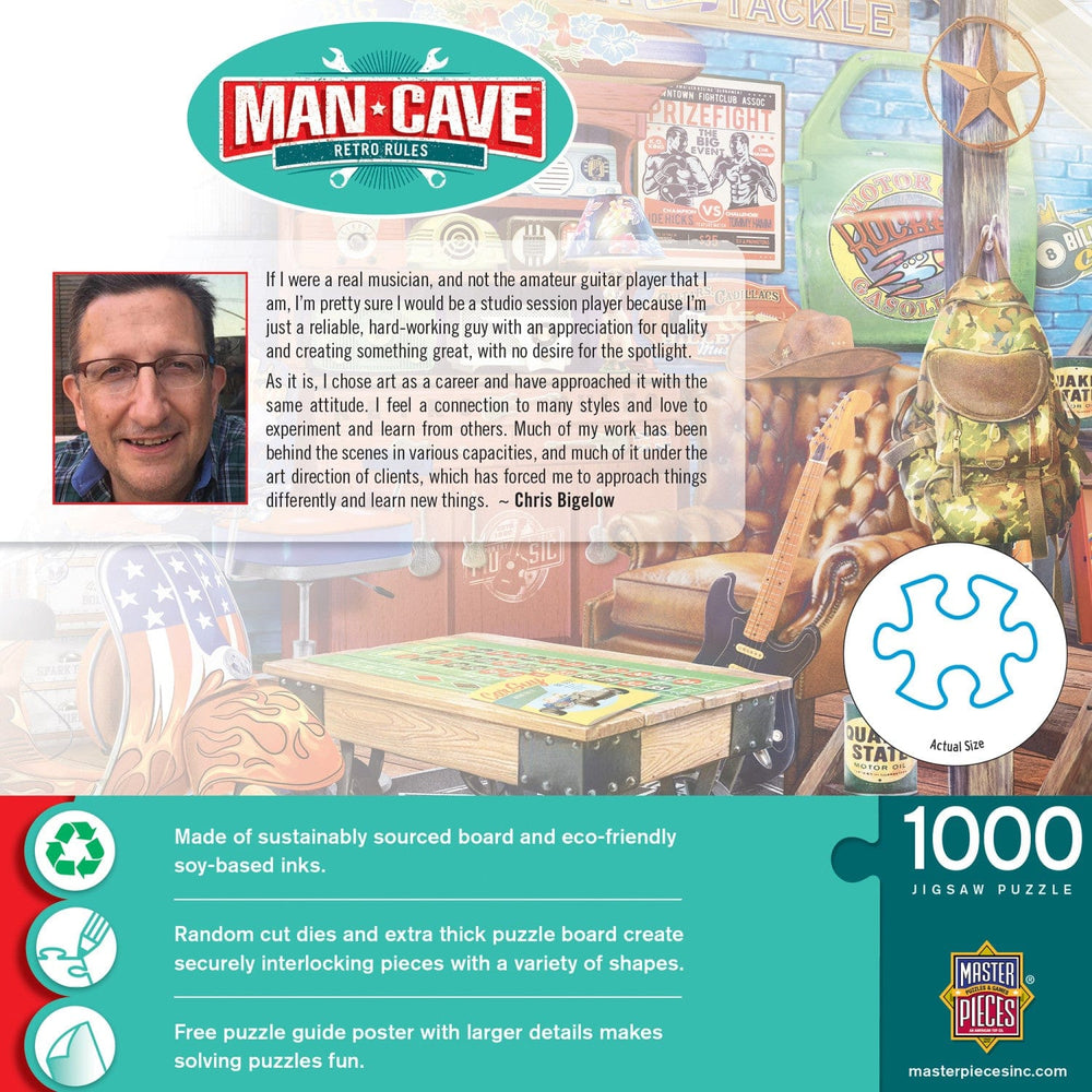 Man Cave - Retro Rules 1000 Piece Jigsaw Puzzle (ONLINE ORDER ONLY)