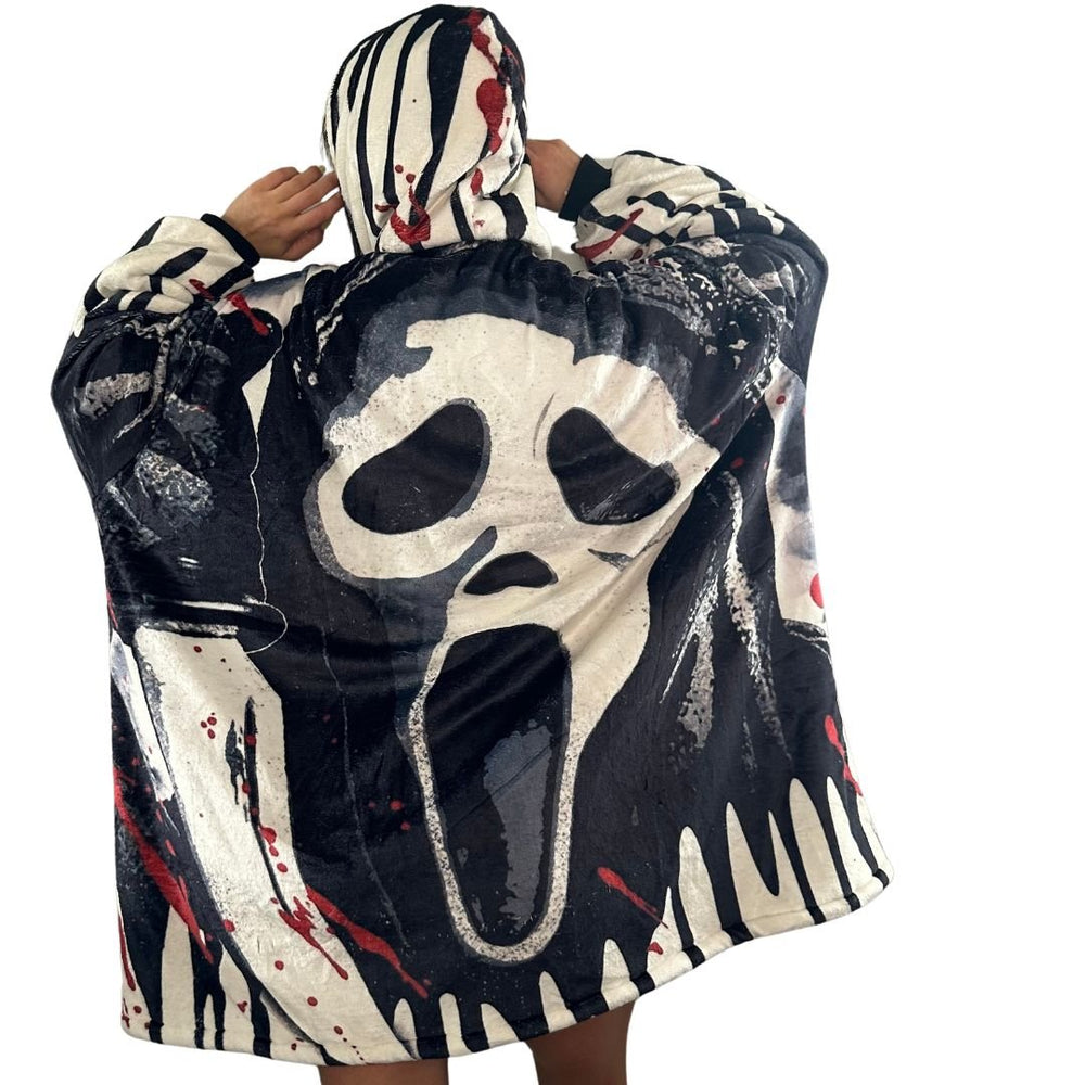 Ghost Face Horror Wearable Blanket Hoodie for Kids & Adults (ONLINE ORDER ONLY)