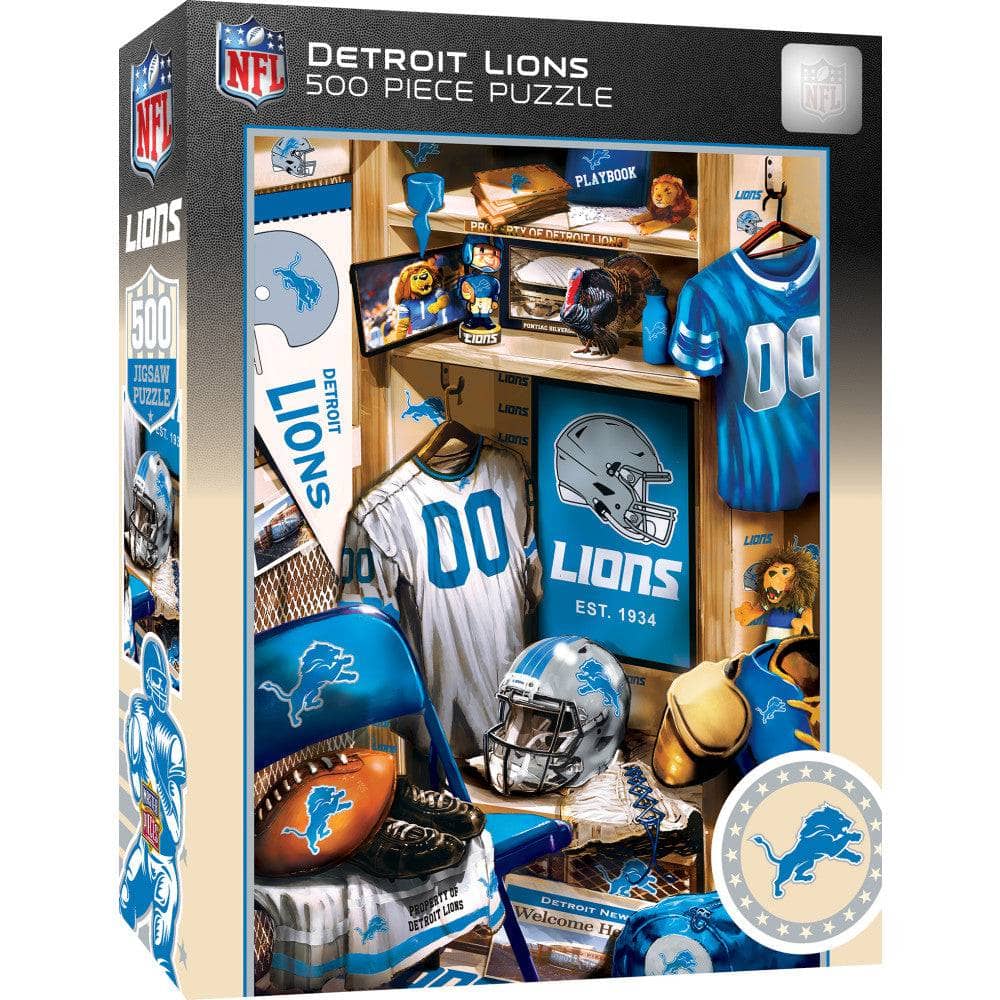 Detroit Lions - Locker Room 500 Piece Jigsaw Puzzle (ONLINE ORDER ONLY)