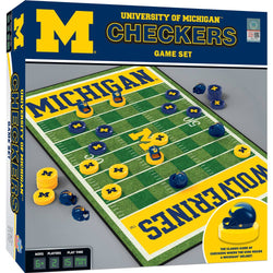 Michigan Wolverines Checkers Board Game