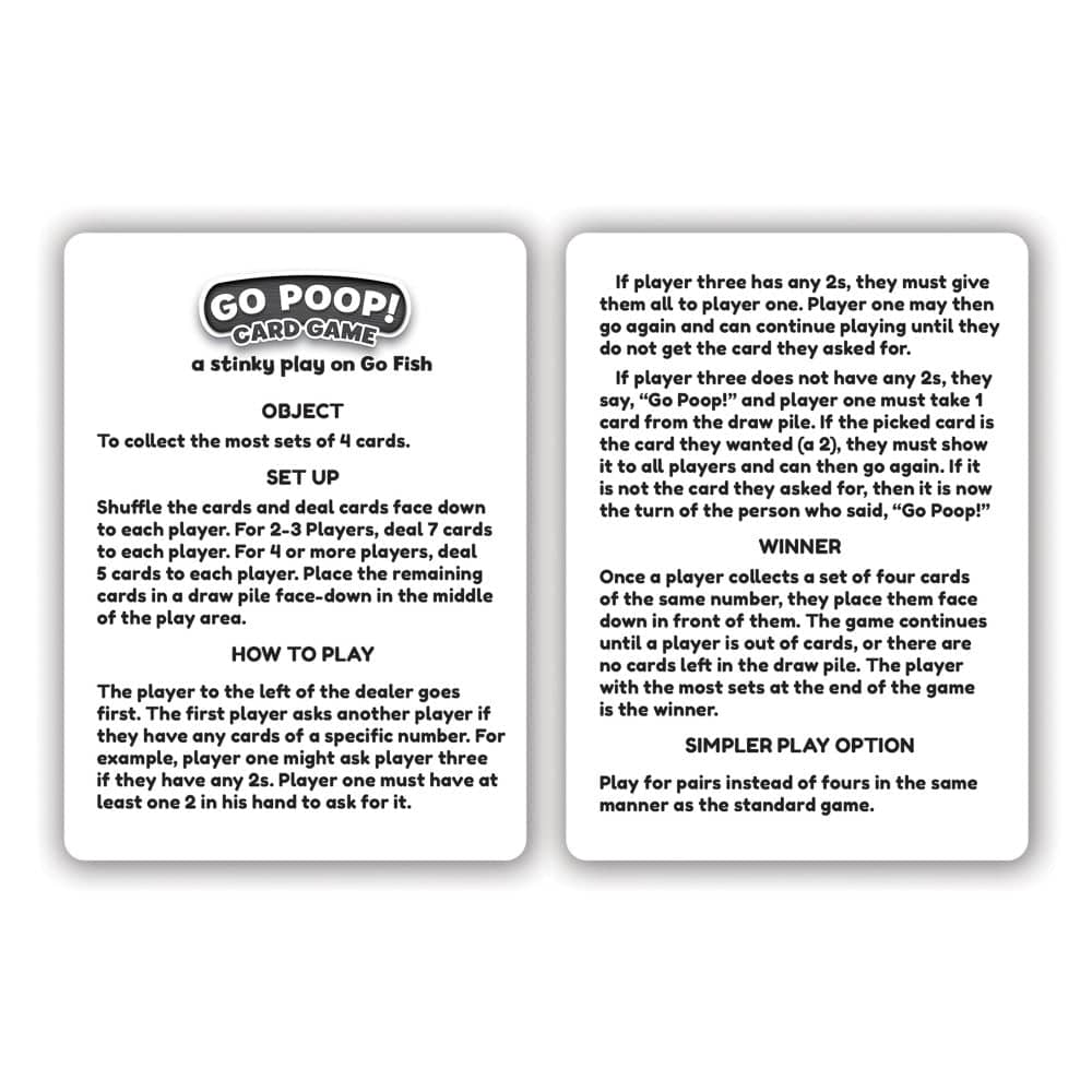 Old MacDonald's Farm Go Poop Card Game