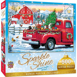Sparkle & Shine - Winter's Joyful Arrival 500 Piece Glitter Jigsaw Puzzle (ONLINE ORDER ONLY)