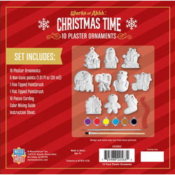 Holiday Ornaments - 10-Pack Plaster Paint Set (ONLINE ORDER ONLY)