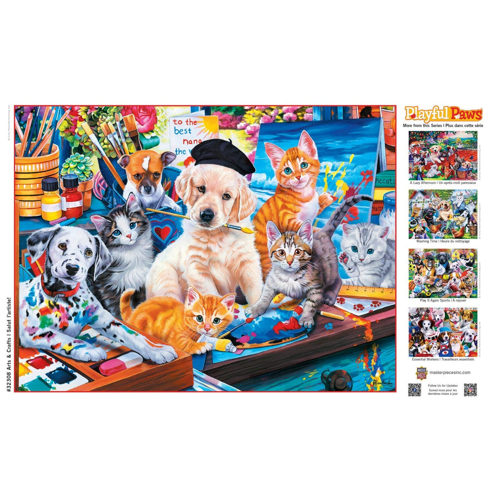 Playful Paws - Arts & Crafts 300 Piece EZ Grip Jigsaw Puzzle (ONLINE ORDER ONLY)