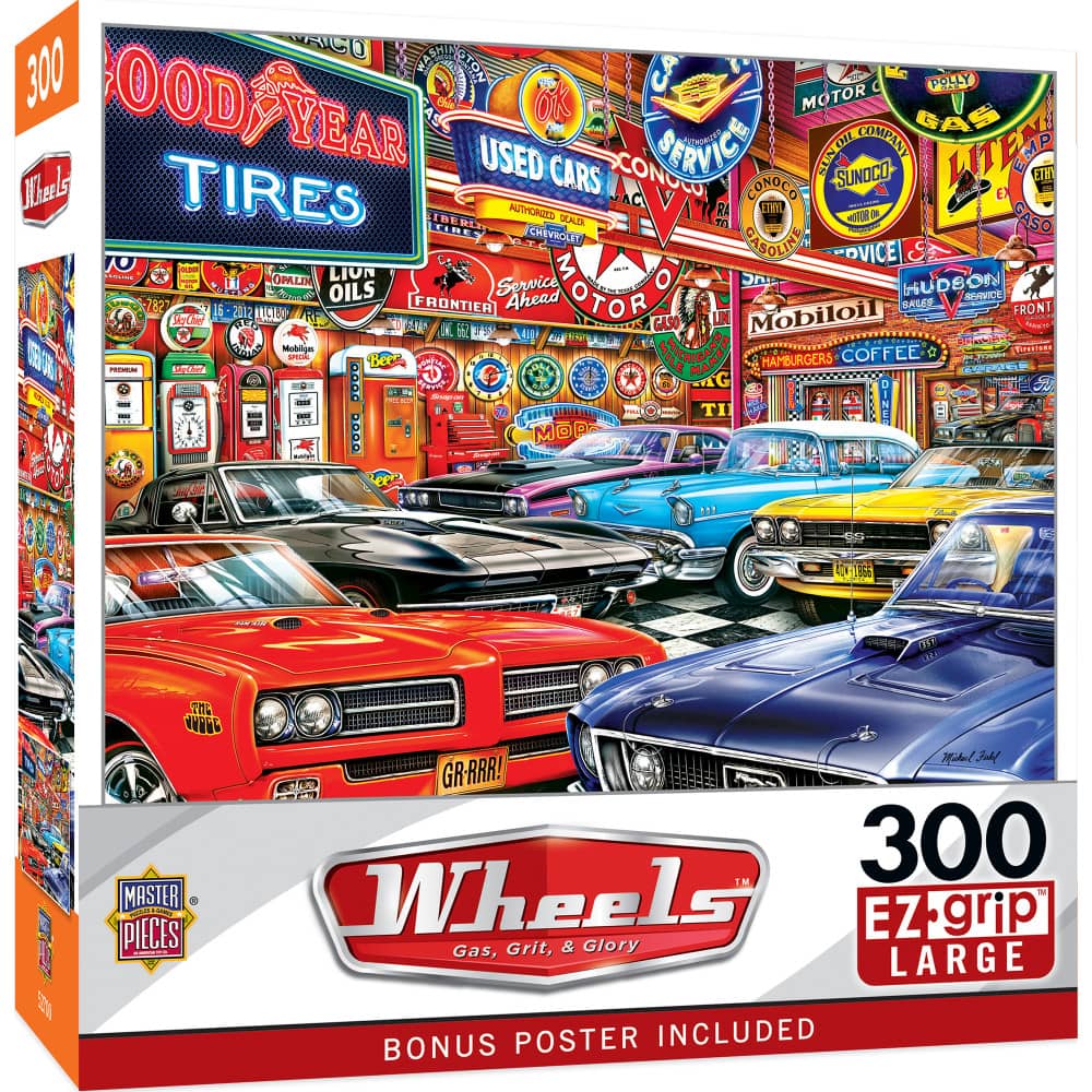 Wheels - Gas, Grit & Glory 300 Piece EZ Grip Jigsaw Puzzle (ONLINE ORDER ONLY)