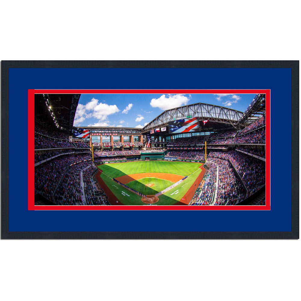 Framed Globe Life Field Texas Rangers 16x24 Baseball Photo Professionally Matted (ONLINE ORDER ONLY)
