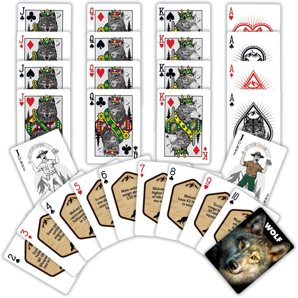 Wolf Playing Cards - 54 Card Deck (ONLINE ORDER ONLY)